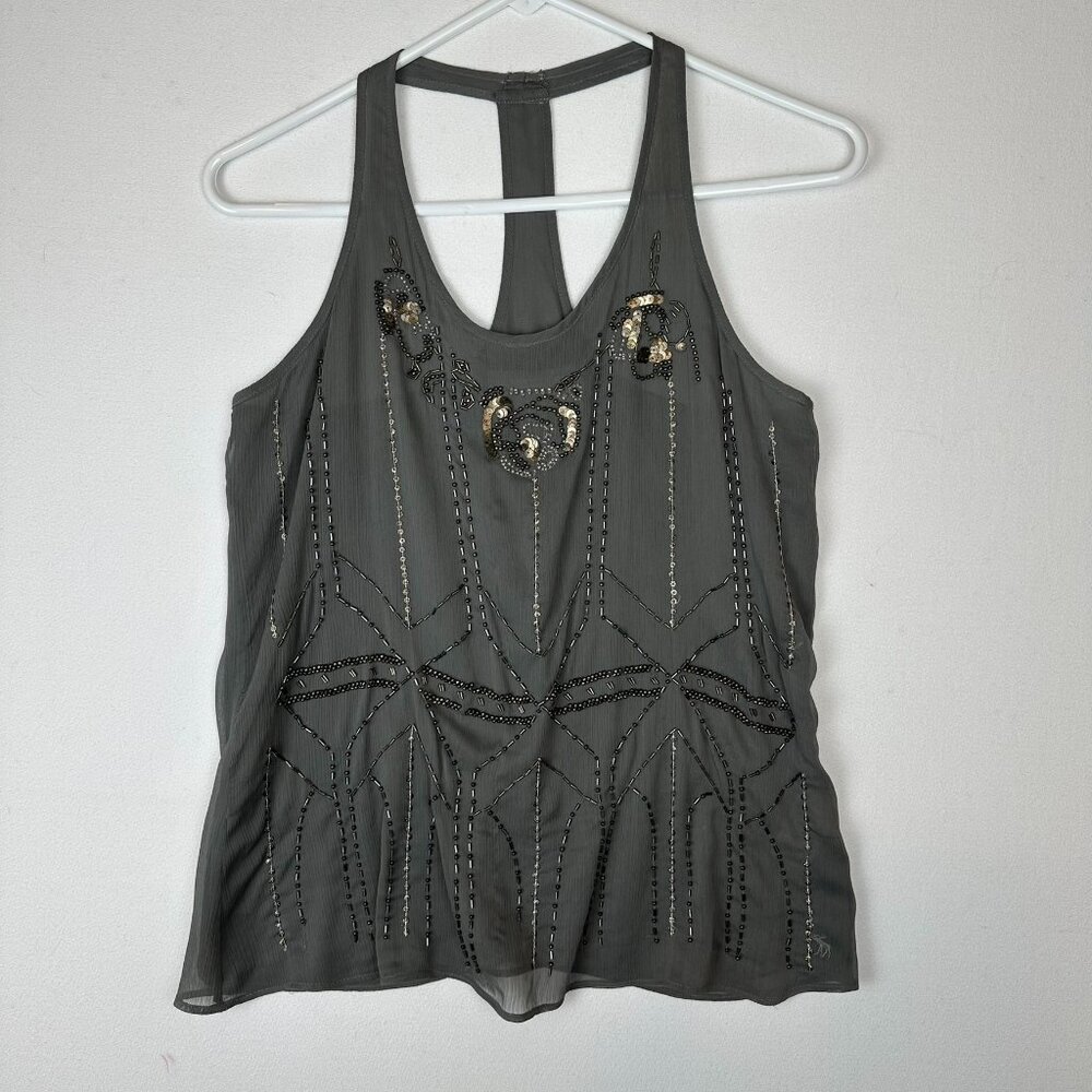 Abercrombie and‎ Fitch Razorback Chiffon Beaded Tank